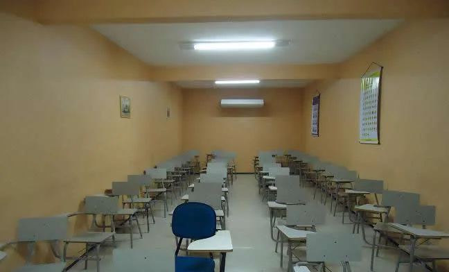 Classroom prepared for the theory course